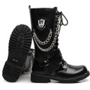 Bottes punk pour hommes avec chaîne 4