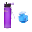 Bottiglia d'acqua 560 ml Bottiglia sportiva per idratazione con tappo ermetico Bottiglia leggera in plastica per bere Design ergonomico 11