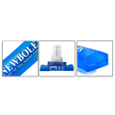 Bottiglia d'acqua pieghevole morbida 500 ml in TPU Blu borraccia sportiva per corsa Campeggio Escursionismo Attrezzatura outdoor leggera 2