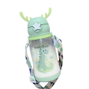 Bottiglia di plastica per bambini con cinturino e corna sul tappo 600 ml Bottiglia portatile per acqua per bambini 5