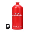 Bottiglia per combustibile per fornelli 1,5 l 10 x 10 x 27 cm Alluminio + plastica Bottiglia di combustibile rossa per fornelli da campeggio 6