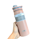 Bottiglia termica 750 ml isolata sottovuoto in acciaio inossidabile 304 con tappo in PP e silicone Bottiglia da viaggio per bevande Calde e fredde 4
