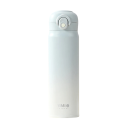 Bottiglia termica da viaggio con tappo a pulsante 500 ml acciaio inossidabile design gradiente bottiglia portatile per bevande da lavoro 6