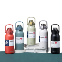 Bottiglia termica in acciaio inox con cannuccia e tappo a pulsante 1700 ml grande bottiglia per bere 30,5 × 10,5 cm isolata per sport e viaggi 1