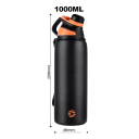 Bottiglia termica sportiva 1000 ml con coperchio magnetico bottiglia isolata per bevande 29 × 8,6 cm per attività all'aperto 7