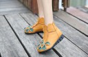 Bottines en cuir pour femmes avec fleur 2