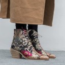 Bottines pour femmes avec fleurs J817 2