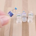 Bottled Water for Dolls 10 pcs Miniature Transparent Bottles with Caps and Labels Realistic Plastic Accessory for Doll Play 4