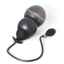 Bouchon anal gonflable en silicone de 13 cm en forme de 3 boules avec pompe, matériau flexible et souple, réglage facile de la taille, emballage 4