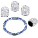 Bouchons de valve et cadre décoratif du bouton de démarrage 5 pièces 3