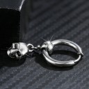 Boucle d'oreille circulaire avec skull 2