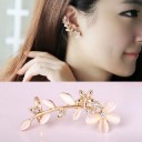Boucle d'oreille féminine audacieuse enveloppant toute l'oreille Boucle d'oreille décorative avec zirconiums et imitation de perles Métal fantaisie 21