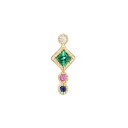 Boucle d'oreille puce pour femme avec des zirconiums scintillants Pour le lobe de l'oreille et le cartilage Forme décorative délicate Métal 3