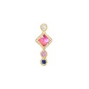 Boucle d'oreille puce pour femme avec des zirconiums scintillants Pour le lobe de l'oreille et le cartilage Forme décorative délicate Métal 46