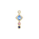 Boucle d'oreille puce pour femme avec des zirconiums scintillants Pour le lobe de l'oreille et le cartilage Forme décorative délicate Métal 48