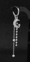 Boucle d'oreille ronde avec pendentif G487 8