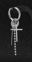 Boucle d'oreille ronde avec pendentif G487 12