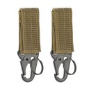 Boucle de suspension tactique Boucle en nylon avec mousqueton Sangle avec mousqueton 2 pcs 7