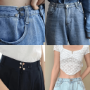 Boucle métallique réglable pour ceinture 32 mm avec épingles Ajustement des pantalons Sans couture Sangle pratique pour jeans Jupes Shorts Ajustement rapide de la taille 3