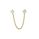 Boucles d'oreilles à chaînes pour femmes à deux trous 3