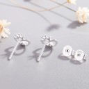 Boucles d'oreilles à clou en forme de cœur avec couronne 4