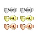 Boucles d'oreilles à clou en forme de cœur G1167 1