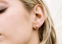 Boucles d'oreilles à clou en forme de cœur G1167 2