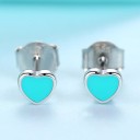 Boucles d'oreilles à clou en forme de cœur G1283 1