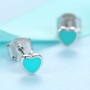 Boucles d'oreilles à clou en forme de cœur G1283 3