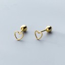 Boucles d'oreilles à clou en forme de cœur G646 7