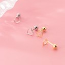 Boucles d'oreilles à clou en forme de cœur G646 5