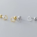 Boucles d'oreilles à clou en forme de cœur G646 6