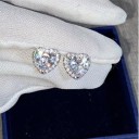 Boucles d'oreilles à clou en forme de cœur pour femmes C1039 6
