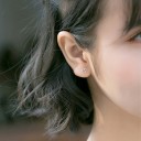 Boucles d'oreilles à clou en forme de cœur R127 2
