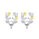 Boucles d'oreilles à clou pour femme renne de Noël 2