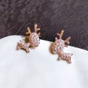 Boucles d'oreilles à clou pour femme renne de Noël 9