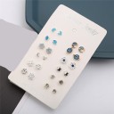 Boucles d'oreilles à clou pour femmes 12 paires G1133 3