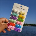 Boucles d'oreilles à clou pour femmes 12 paires G1319 3