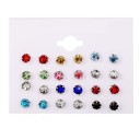 Boucles d'oreilles à clou pour femmes 12 paires H872 1