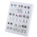 Boucles d'oreilles à clou pour femmes 18 paires 1