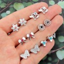 Boucles d'oreilles à clou pour femmes 18 paires 3