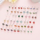Boucles d'oreilles à clou pour femmes 30 paires 3
