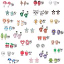 Boucles d'oreilles à clou pour femmes 30 paires 4