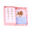 Boucles d'oreilles à clou pour femmes 6 paires G953 3