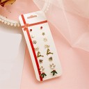 Boucles d'oreilles à clou pour femmes 8 paires 4