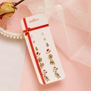Boucles d'oreilles à clou pour femmes 8 paires 6