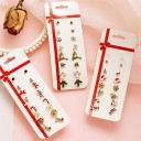Boucles d'oreilles à clou pour femmes 8 paires 3