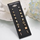 Boucles d'oreilles à clou pour femmes 9 paires 2