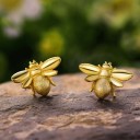 Boucles d'oreilles à clou pour femmes abeille 4