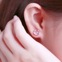 Boucles d'oreilles à clou pour femmes avec cristal G1293 3